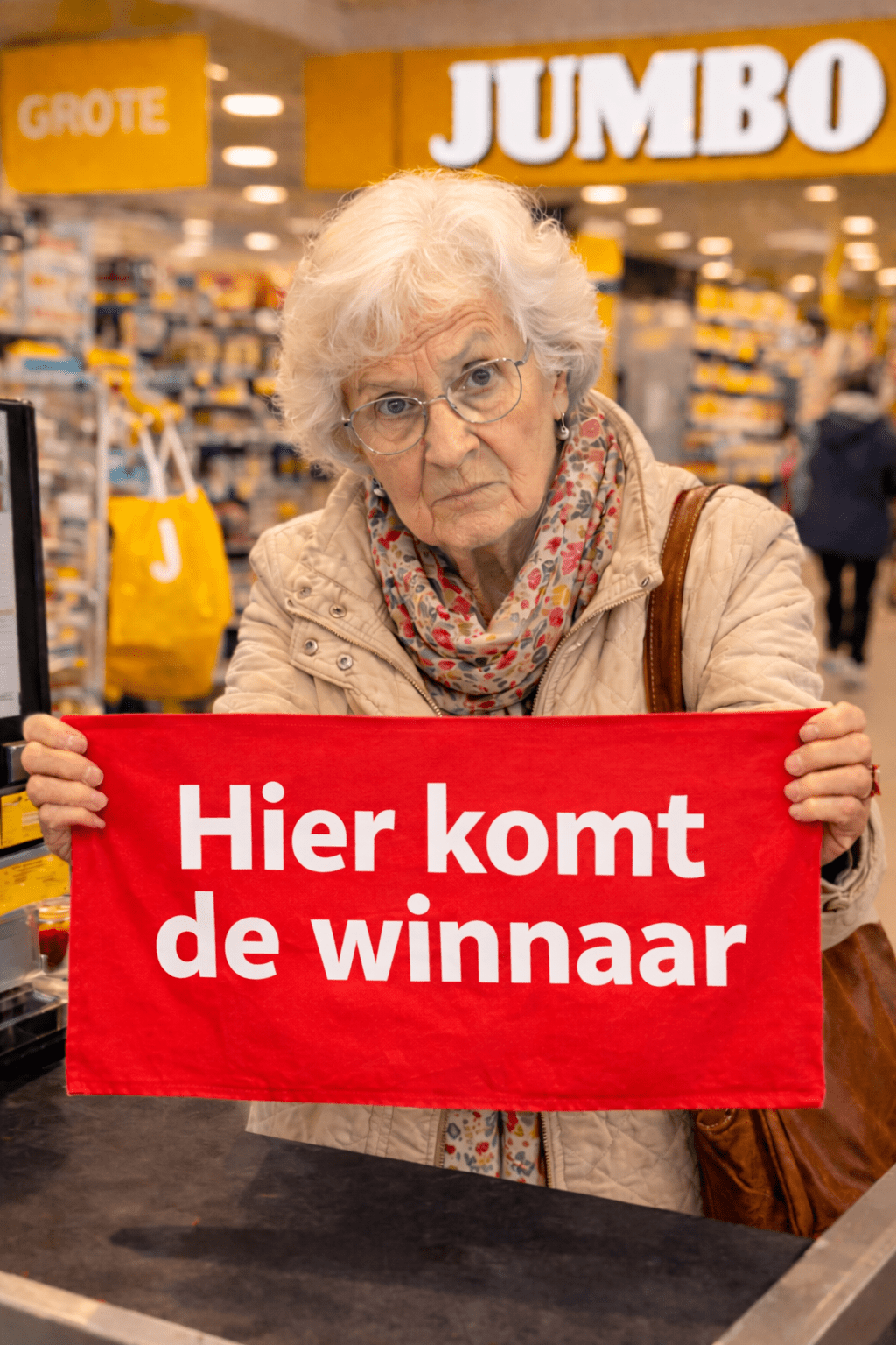 hier komt de winnaar in jumbo
